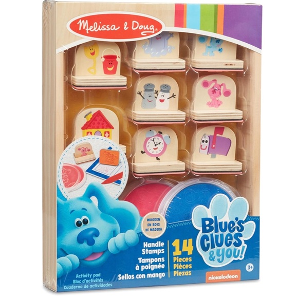Melissa & Doug Blue’s Clues wooden handle stamps. NWT - Picture 1 of 14
